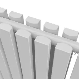 Rinse Bathrooms 600x550mm White Horizontal Designer Radiator Double Column Radiator Rad Rectangular Flat Panel