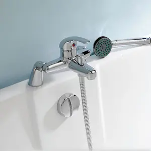 Caravan Bath Shower Mixer Tap Chrome Single Lever Static Motorhome Boat + Waste