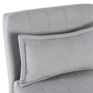 Harper 1 Seater Folding Clic Clac Fabric Living Room Lounge Futon Sofa Bed Grey