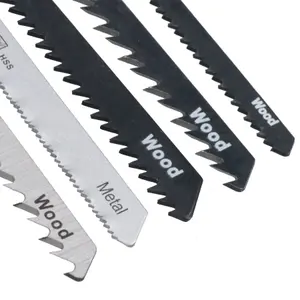 40pc T Shank Fitting Jigsaw Cutting Blades Set For Plastic Wood Metal HCS Blade