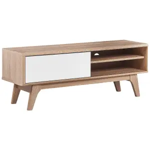 Beliani Modern TV Stand Light Wood BUFFALO