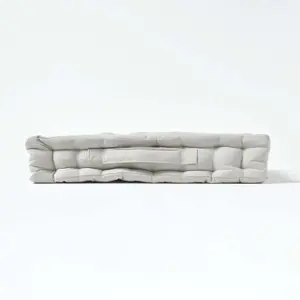 Homescapes Cotton Grey Floor Cushion, 50 x 50 cm