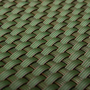 Poly Rattan Garden Screen - DARK GREEN 1M x 1M