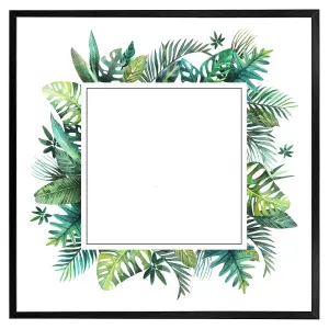 Square botanical border (Picutre Frame) / 24x24" / Black