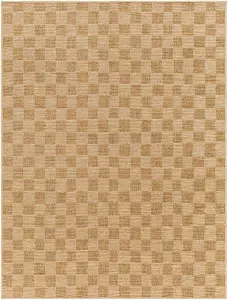 SIDDHI In- /Outdoor Jute-Look Checkered Area Rug 160 x 213 cm