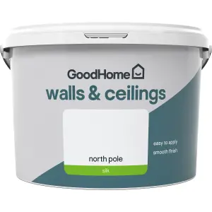 GoodHome Walls & ceilings North pole Silk Emulsion paint, 2.5L