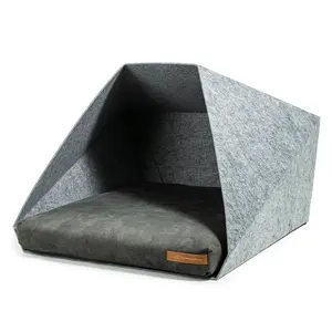 Polyester Pet Bed Light Grey/Khaki