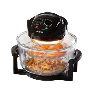 Daewoo 17 Litre Halogen Air Fryer 1400W Glass Bowl Energy Efficient Oven Cooker