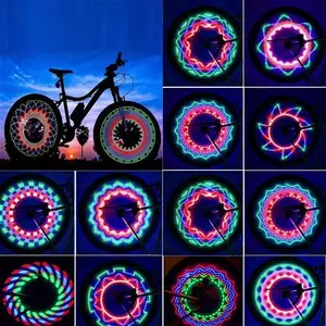 ROTTAY Bicycle Wheels Lights Waterproof Bike Rim Lights/Spoke Lights With Light Patterns For MTB Wheel Tire