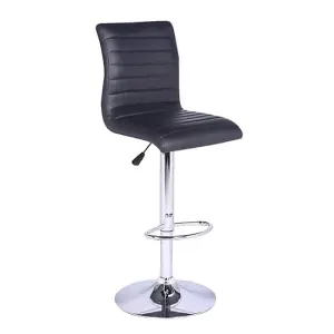 Jam Rectanuglar Glass Grey Bar Table With 4 Ripple Black Stools