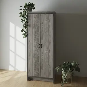 GFW Boston 2 Door Wardrobe Grey