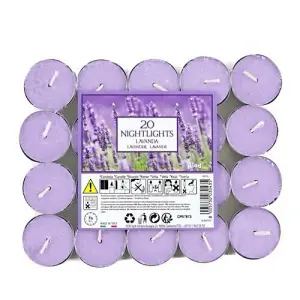 20pck Lavender Scented Tealight Candle Set