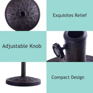 Costway Resin Patio Umbrella Stand Outdoor Umbrella Base Umbrella Holder