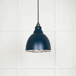 Hammered Nickel Brindley Pendant in Dusk