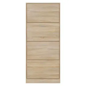 Shoe Cabinet Sonoma Oak 63x24x147 cm Engineered Wood