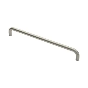 Round D Bar Pull Handle 469 x 19mm 450mm Fixing Centres Satin Stainless Steel