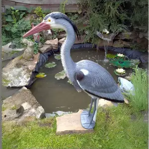 73cm Heron Realistic Bird Deterrent Heron Falcon Bird Repellent for Garden Protection