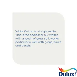 Dulux Trade Vinyl Matt White Cotton Velvet matt Wall paint, 5L