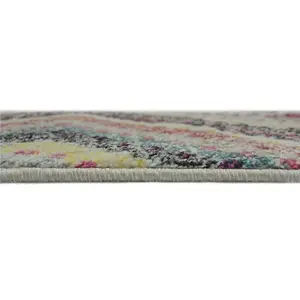 Villa Collection Diamond Design Rug in Multicolour