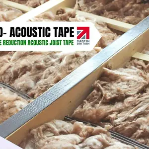 ISO Acoustic Soundproofing Tape 4mm Thick x 70mm x 25mtr