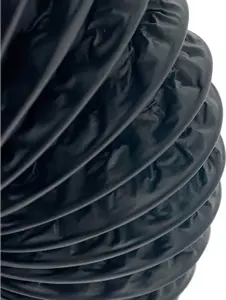 AirTech-UK Combi ducting 100mm Dia 4" Black Flexible Ducting Combi Duct Aluminium Flexible  (2.5 Meter)