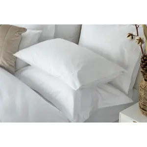 Belledorm Embroidered ail Egyptian Cotton Pillowcase White (75cm x 50cm)