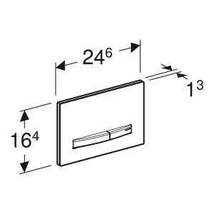 Geberit 115.788.11.2 Sigma50 Actuator Dual Flush Plate White & Bushed Chrome