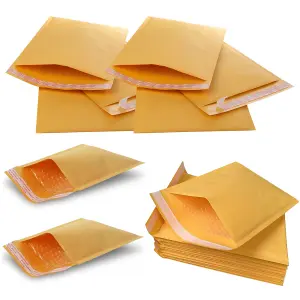 50 x Size 3 (140x195mm) Gold Padded Bubble Lined Postal Envelopes