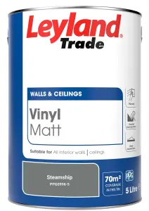 Leyland Trade Vinyl Matt Walls & Ceilings Emulsion Paint Steamship (PPG0996-5) 5L