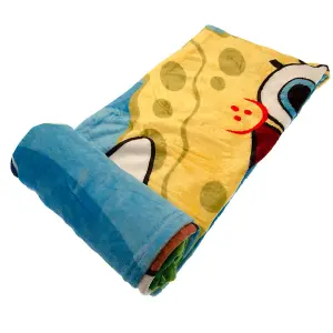 SpongeBob SquarePants Fleece Blanket Blue/Yellow (170cm x 130cm)