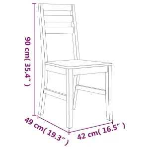 Berkfield Dining Chairs 4 pcs Solid Acacia Wood