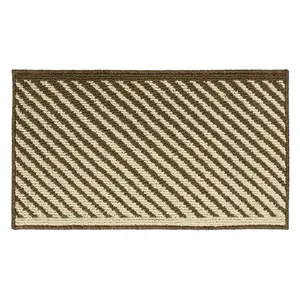 JVL Stellar Machine Washable Latex Backed Doormat, 40x70cm, Brown