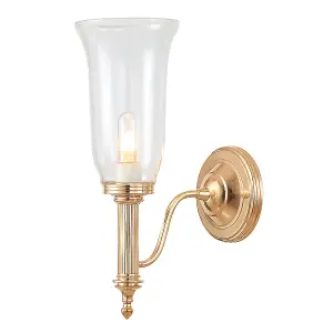 Elstead Carroll Classic 1 Light Wall Light, Rose Gold, IP44