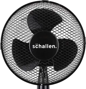 Schallen Small 9" Portable Desk Table Oscillating Cooling Fan with 2 Speed Setting & Quiet Operation in Black