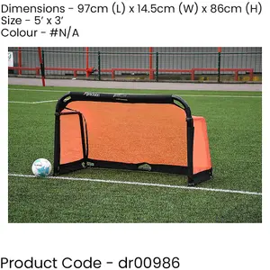 5 x 3 Feet Quick Set-Up Aluminium Folding Football Training Goal Net Portable