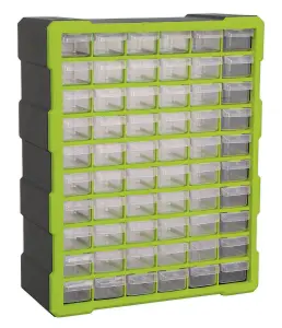 Sealey Cabinet Box 60 Drawer - Hi-Vis Green/Black APDC60HV