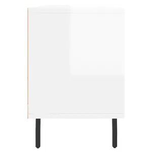 Berkfield TV Cabinet High Gloss White 150x30x44.5 cm Engineered Wood