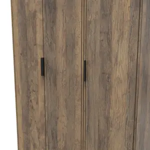 Fuji 3 Door Wardrobe in Vintage Oak (Ready Assembled)