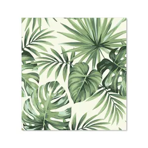 Exotic Palm Leaves Premium Glass Kitchen Splashback W700mm x H650mm