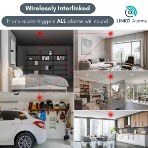 Wireless Interlinked Heat Alarm, LINKD Alarms, 10 Year Battery, Scotland & England Compliant - Compatible with other LINKD Alarms