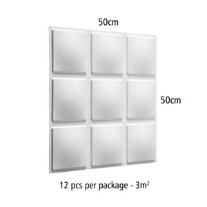 Cubes Design 12 Boards 50x50cm 3D Wall Panel