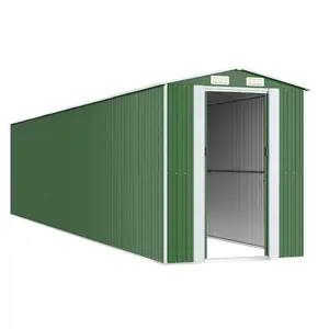 Berkfield Garden Shed Green 192x938x223 cm Galvanised Steel