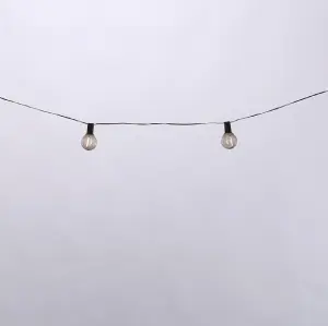 Noma Connectable Festoon Smoked Glass Plastic Festoon Mains-powered (plug-in) 10 LED Indoor & outdoor String lights