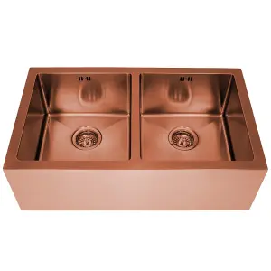 Astini Belfast 800 2.0 Bowl Copper Brushed Stainless Steel Kitchen Sink & Waste