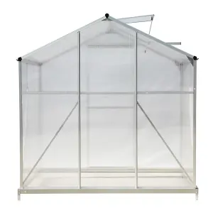 Garden Plants Grow House with Aluminium Frame Large Walk-In Green House with Base and Window 6x6 ft