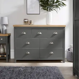 Home Source Avon 7 Drawer Chest Graphite