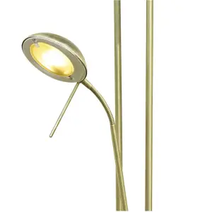 Luminosa Lampa LED Floor Lamp 18W+5W 3000K Antique Brass