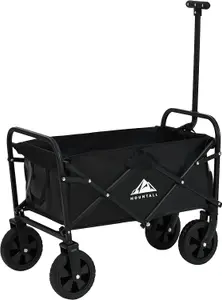 Black Mini Foldable Garden Festival Trolley Camping Folding Cart Wagon Truck Wheelbarrow