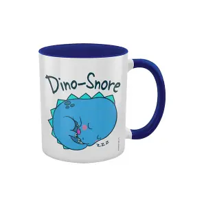 Grindstore Dino Snore Inner Two Tone Mug White/Blue (One Size)