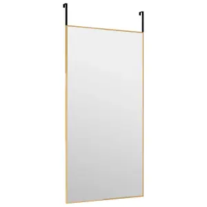 Berkfield Door Mirror Gold 40x80 cm Glass and Aluminium